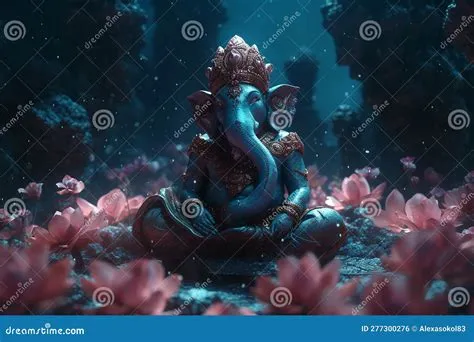  Ganesha på Lotusblomma: En Utforskning av 800-Talets Mystik i Malaysia